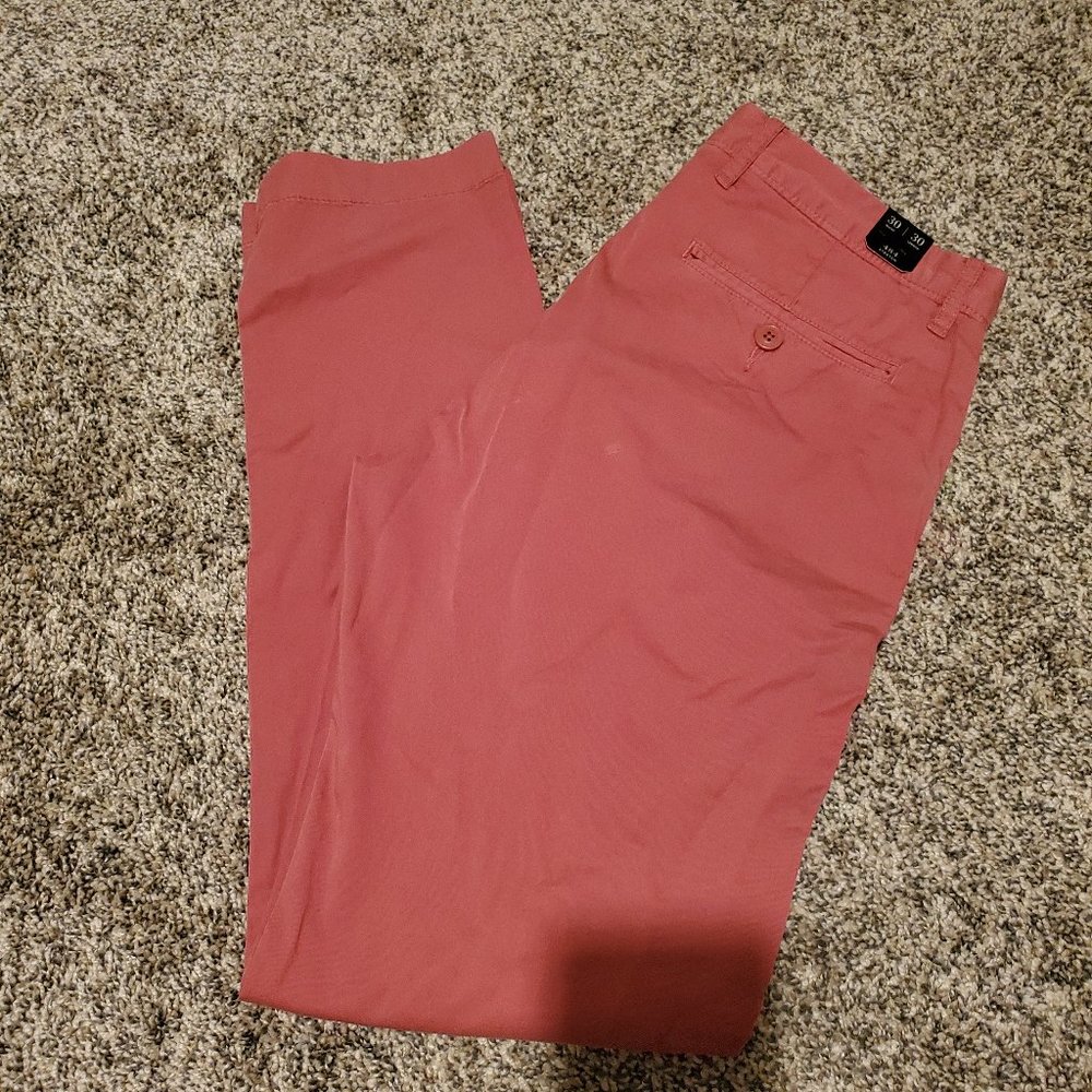 NWT J Crew 484 Stretch Chino Pants Red 30x30